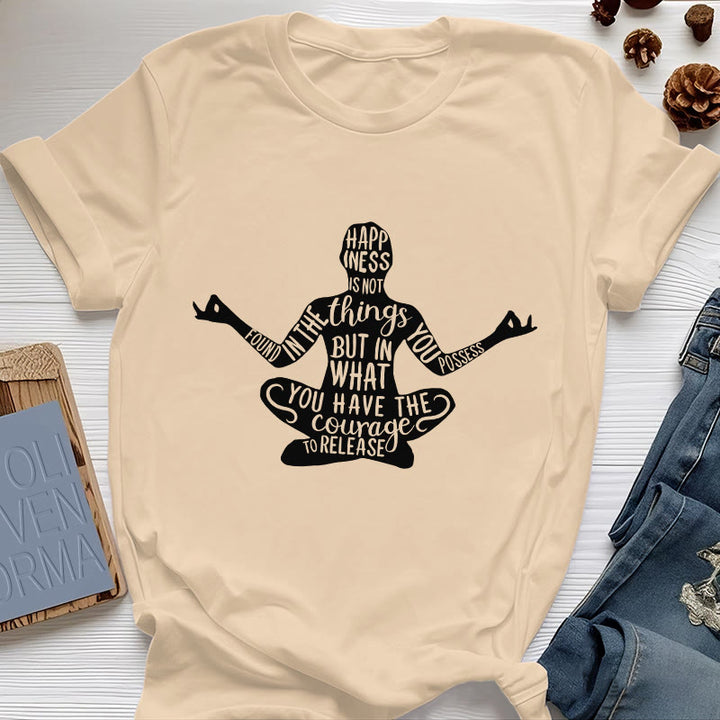 T-shirt de méditation Olivenorma en coton, t-shirt de yoga spirituel - Jaune - 2XL - image 11