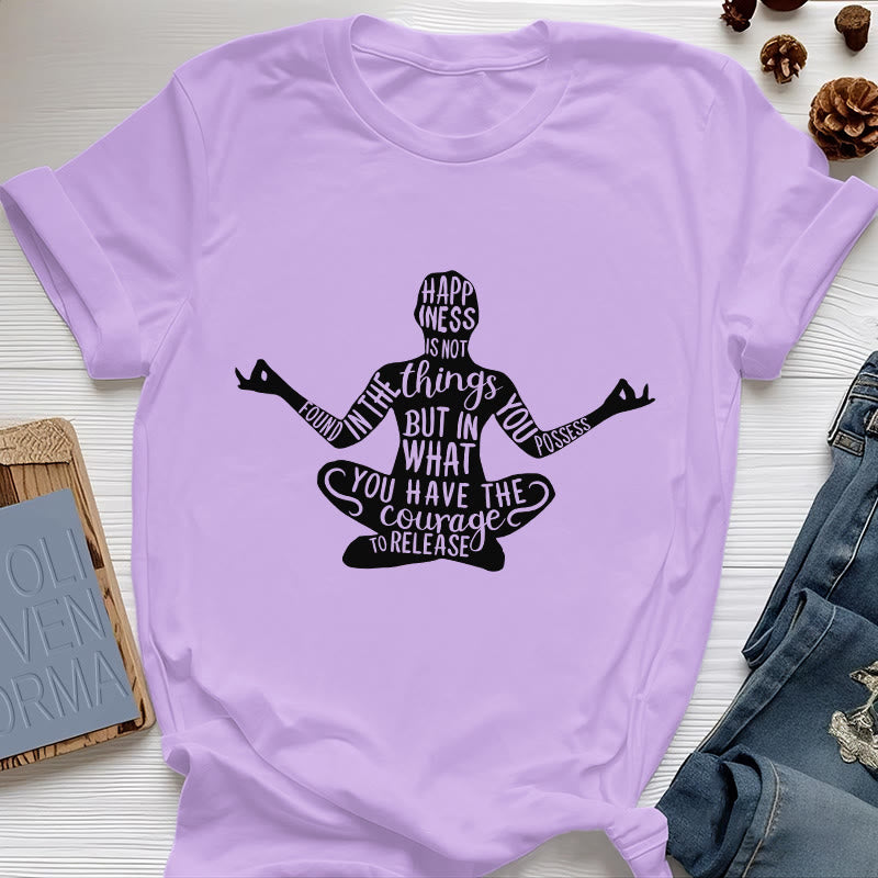 T-shirt de méditation Olivenorma en coton, t-shirt de yoga spirituel - Violet - 2XL - image 15