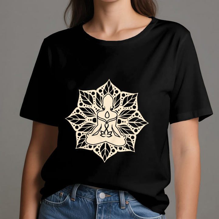 T-shirt de méditation et de yoga floral Olivenorma Medala - image 8