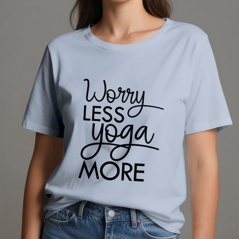T-shirt Olivenorma « MOINS DE SOUCI, PLUS DE YOGA » pour les amateurs de yoga et de méditation - image 12