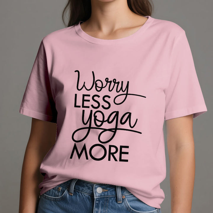 T-shirt Olivenorma « MOINS DE SOUCI, PLUS DE YOGA » pour les amateurs de yoga et de méditation - image 14