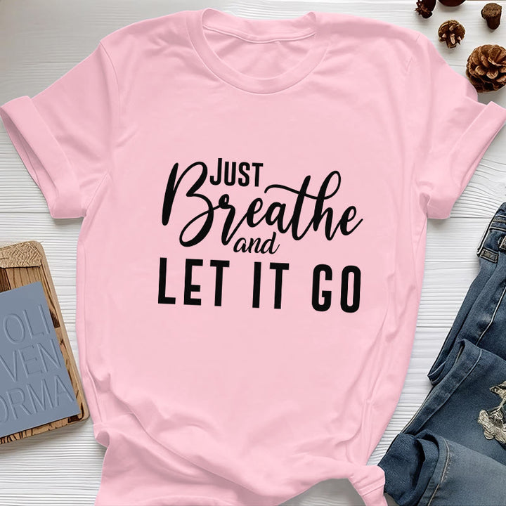 T-shirt spirituel Olivenorma « RESPIREZ ET LAISSER ALLER » - Rose - 2XL - image 14