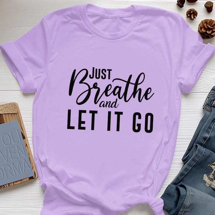 T-shirt spirituel Olivenorma « RESPIREZ ET LAISSER ALLER » - Violet - 2XL - image 16