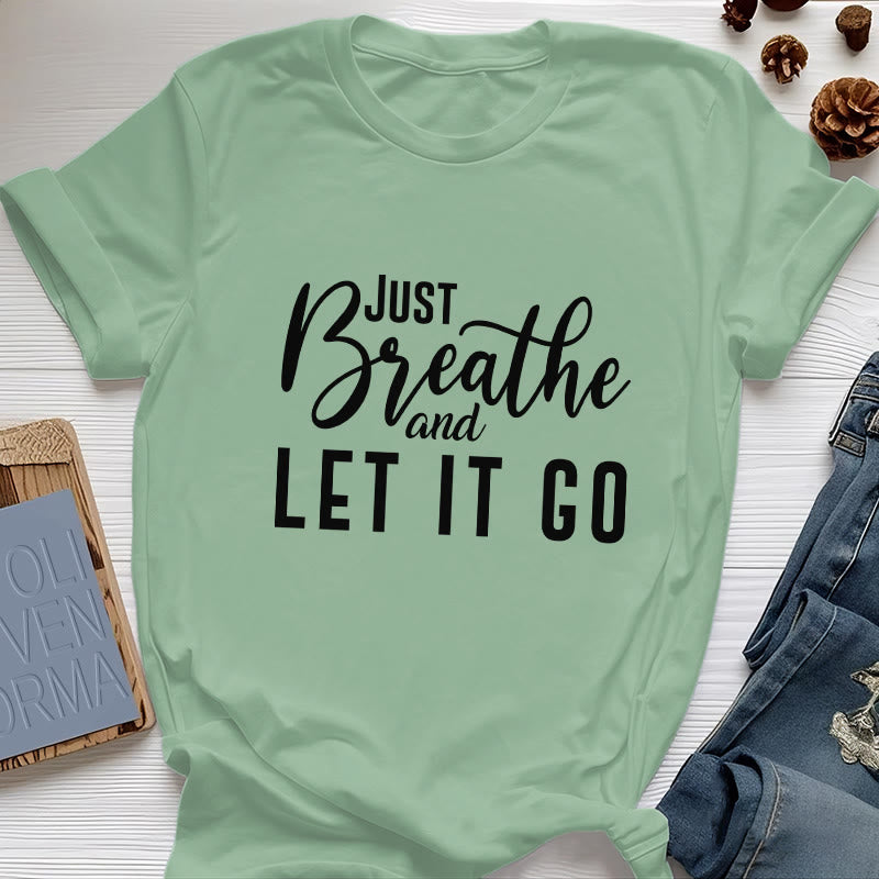 T-shirt spirituel Olivenorma « RESPIREZ ET LAISSER ALLER » - Vert clair - 2XL - image 17