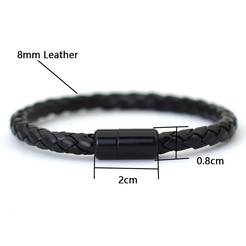 Olivenorma Lot de 3 bracelets en cuir avec pierre œil de tigre - image 6