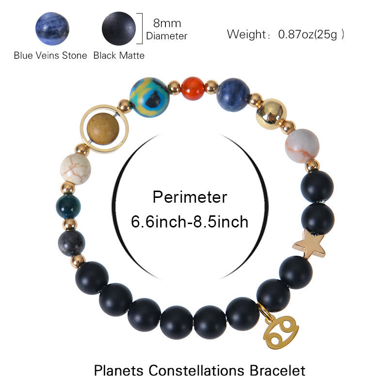 Bracelet Olivenorma douze constellations et huit planètes en pierres précieuses - image 4