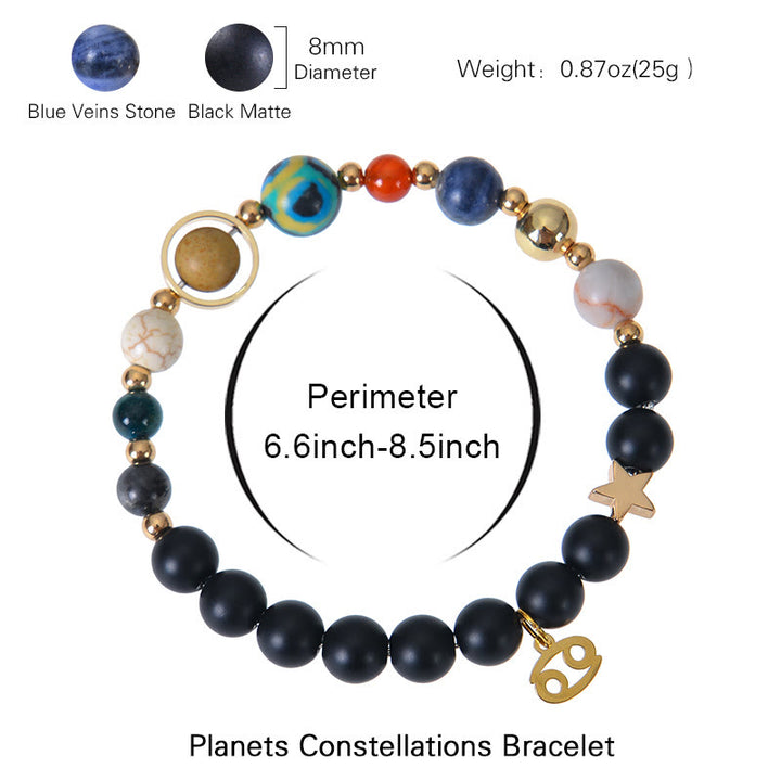 Bracelet Olivenorma douze constellations et huit planètes en pierres précieuses - image 4