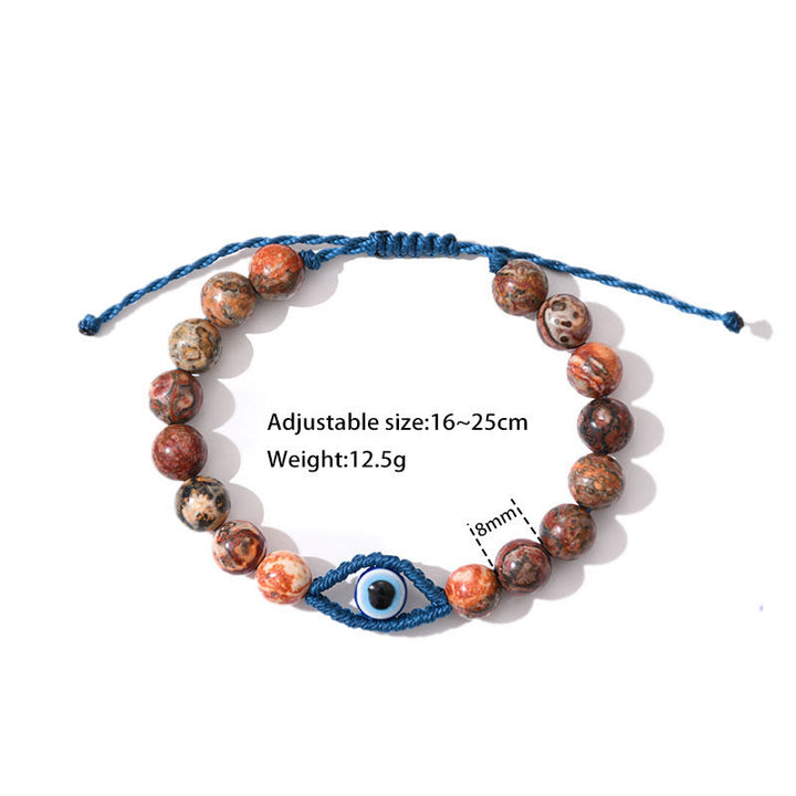 Bracelet tressé en cristal Olivenorma contre le mauvais œil, porte-bonheur et protection - image 3