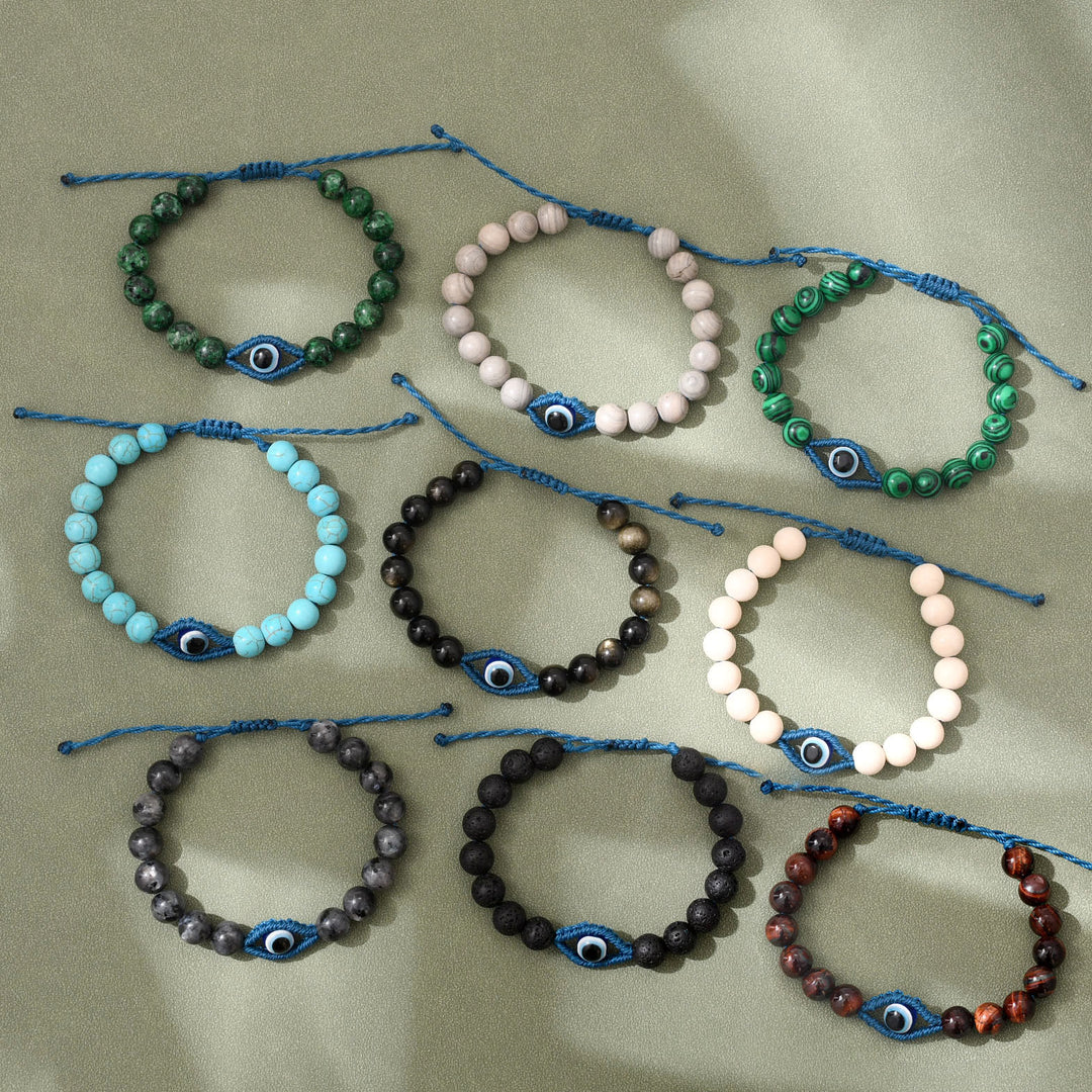 Bracelet tressé en cristal Olivenorma contre le mauvais œil, porte-bonheur et protection - image 20