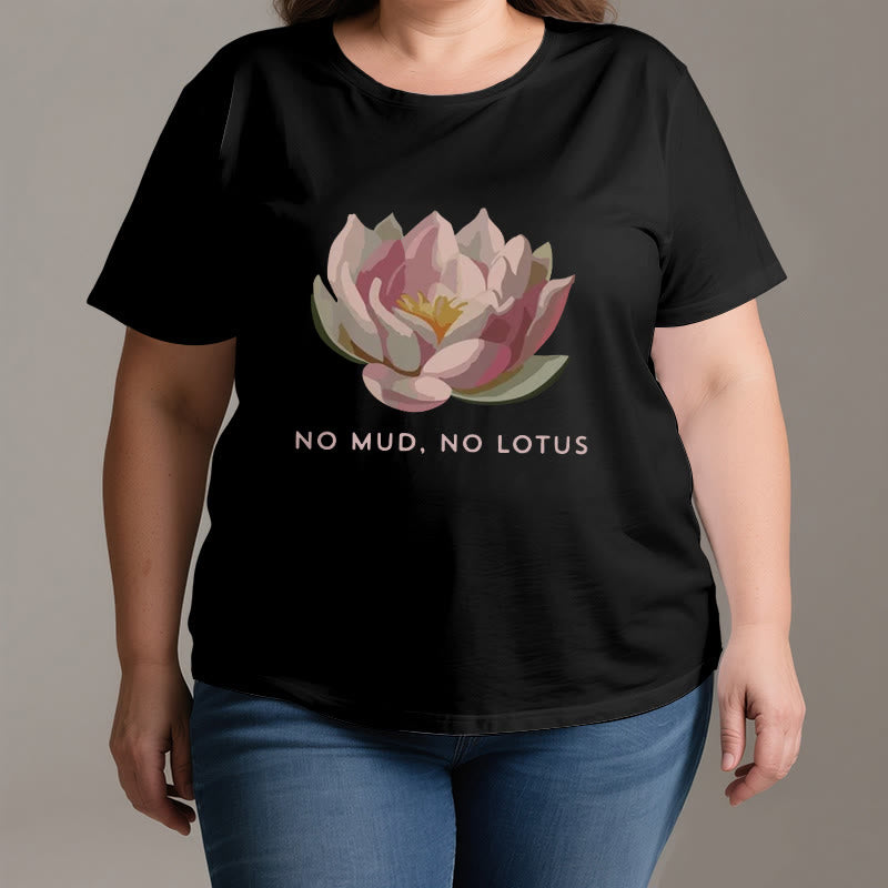 T-shirt de yoga en coton Olivenorma « Sans boue, sans lotus » - image 3