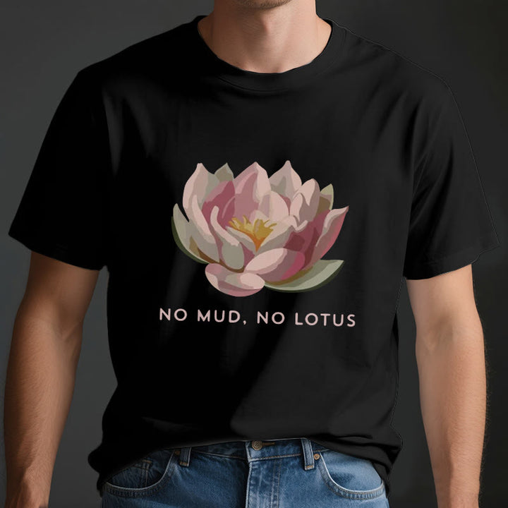 T-shirt de yoga en coton Olivenorma « Sans boue, sans lotus » - image 4