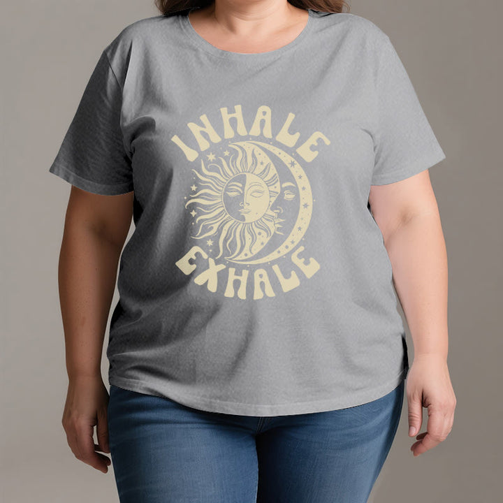 T-shirt Olivenorma « INHALE EXHALE » Soleil et Lune - image 2