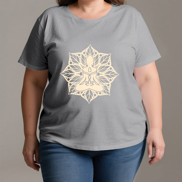 T-shirt de méditation et de yoga floral Olivenorma Medala - image 3