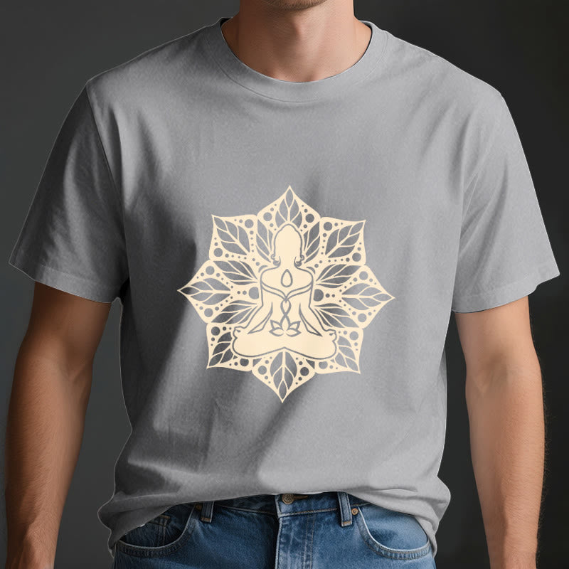 T-shirt de méditation et de yoga floral Olivenorma Medala - image 3