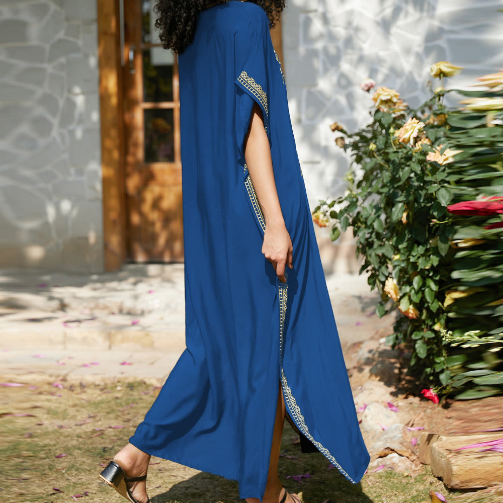 Robe caftan de vacances brodée et chemisier de plage Olivenorma - image 13