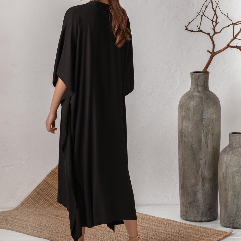 Robe caftan de plage Olivenorma en polyester soyeux