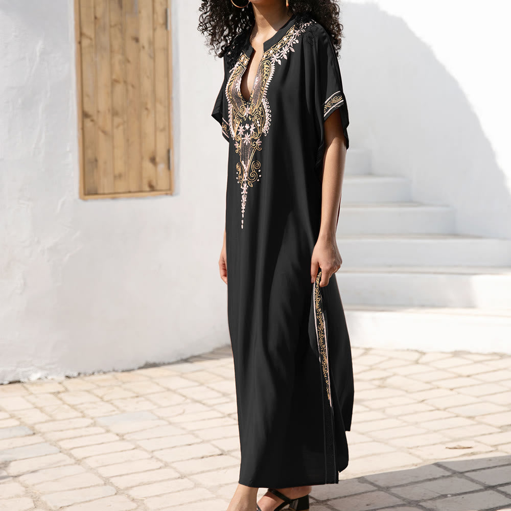 Robe caftan brodée vintage et chemisier de plage Olivenorma - image 13