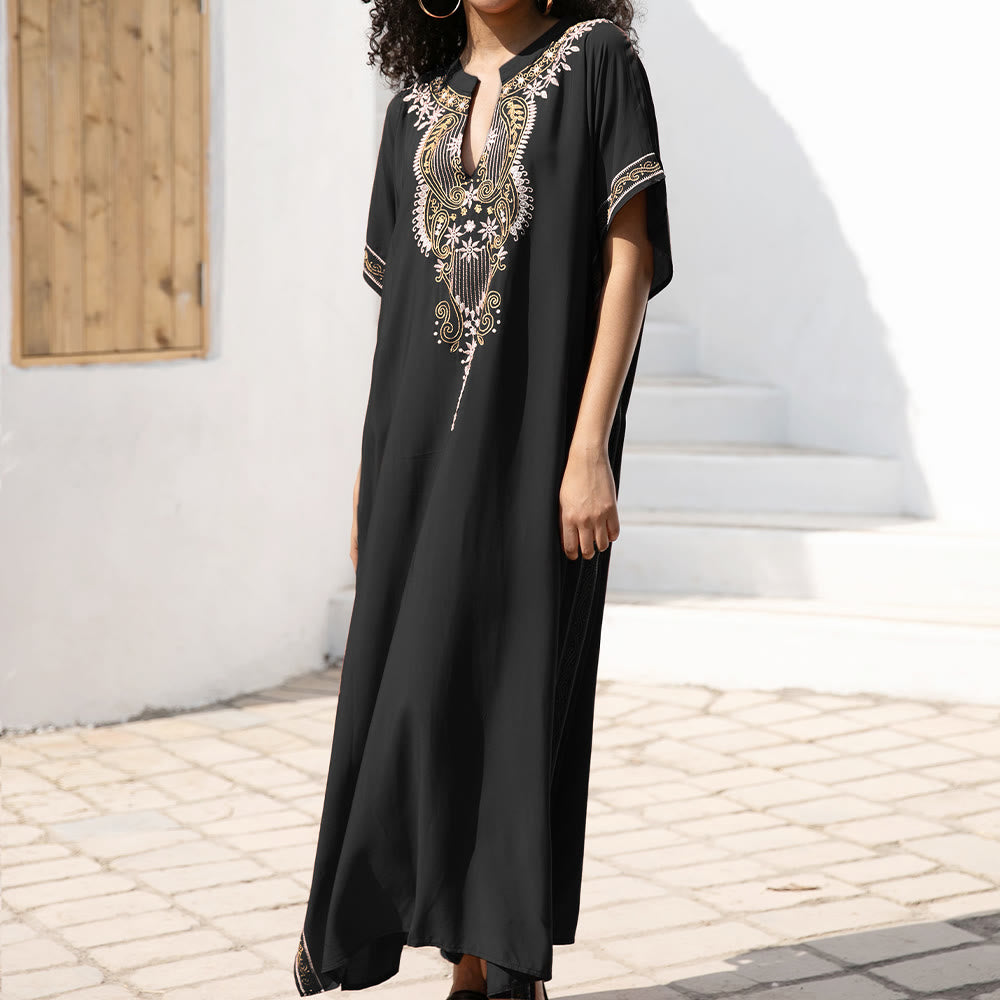 Robe caftan brodée vintage et chemisier de plage Olivenorma - image 12