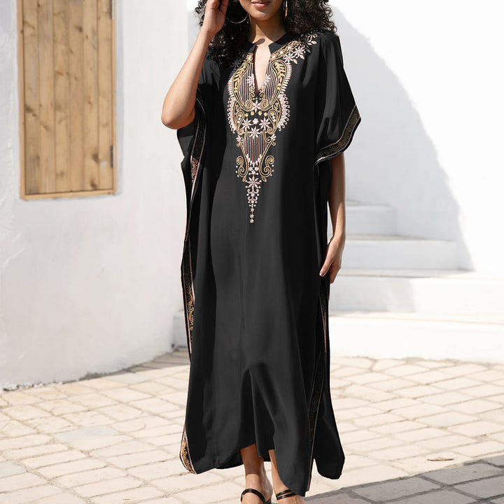 Robe caftan brodée vintage et chemisier de plage Olivenorma - image 14
