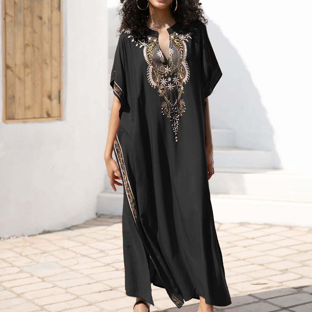 Robe caftan brodée vintage et chemisier de plage Olivenorma - image 11
