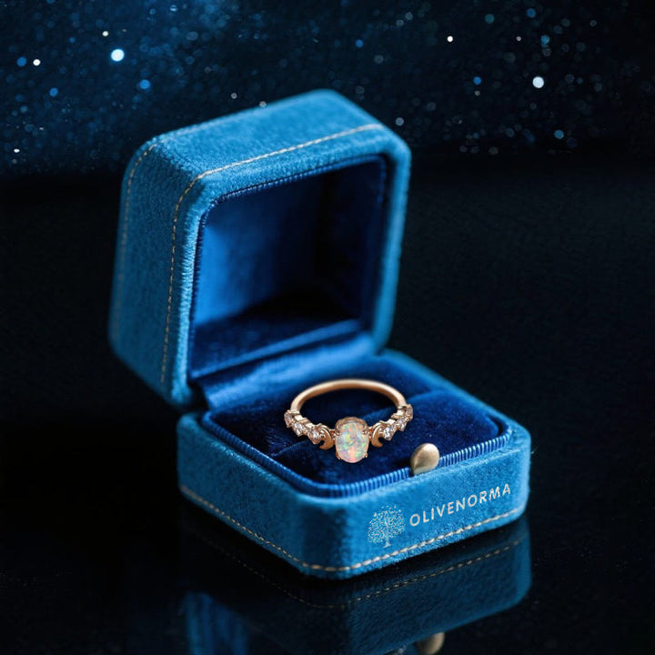 Bague en opale tissée de lune d' Olivenorma Selene - image 4