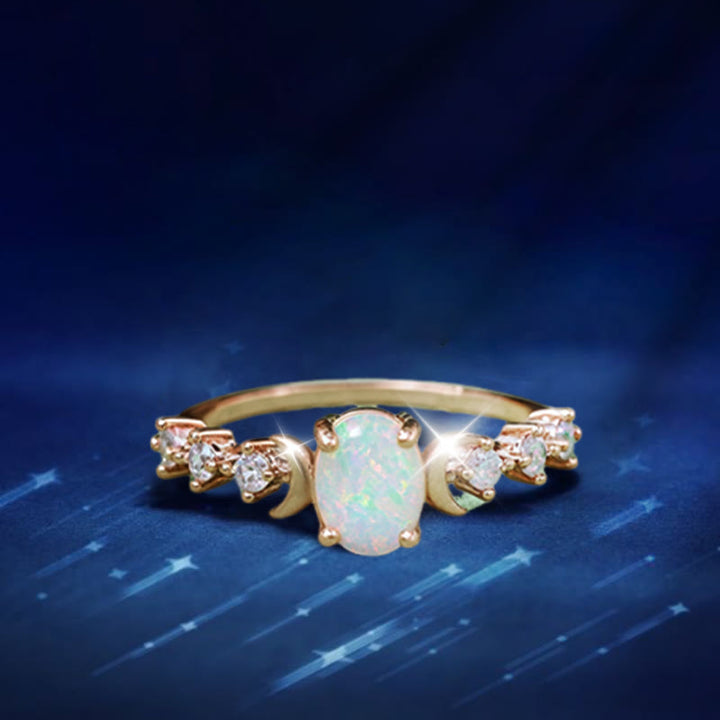 Bague en opale tissée de lune d' Olivenorma Selene - États-Unis 12 - image 1