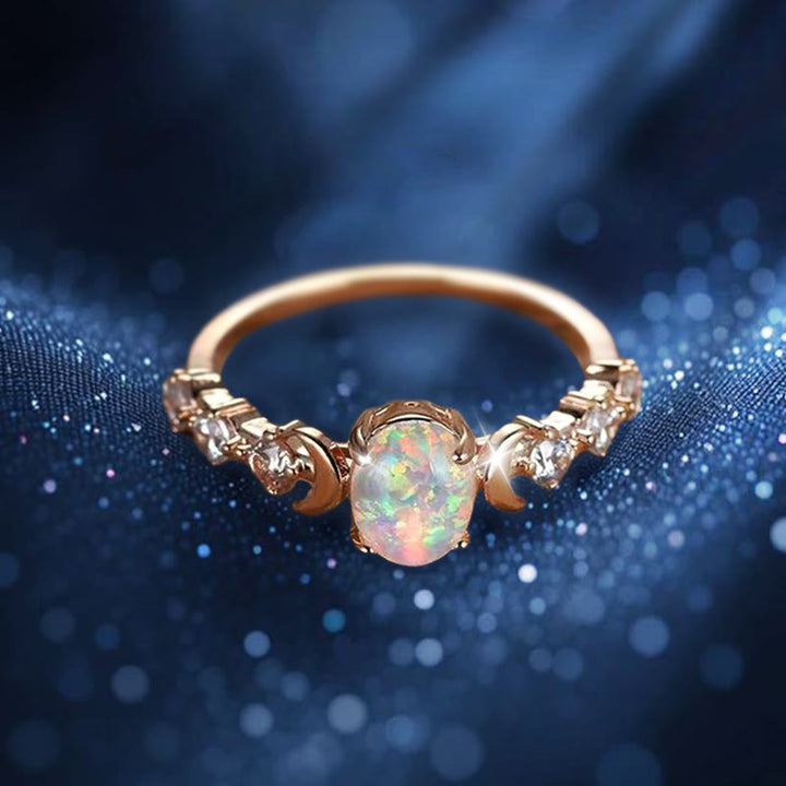 Bague en opale tissée de lune d' Olivenorma Selene - image 5