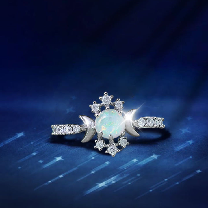Bague d'opale à nœud lunaire du druide Olivenorma - États-Unis 10 - image 1