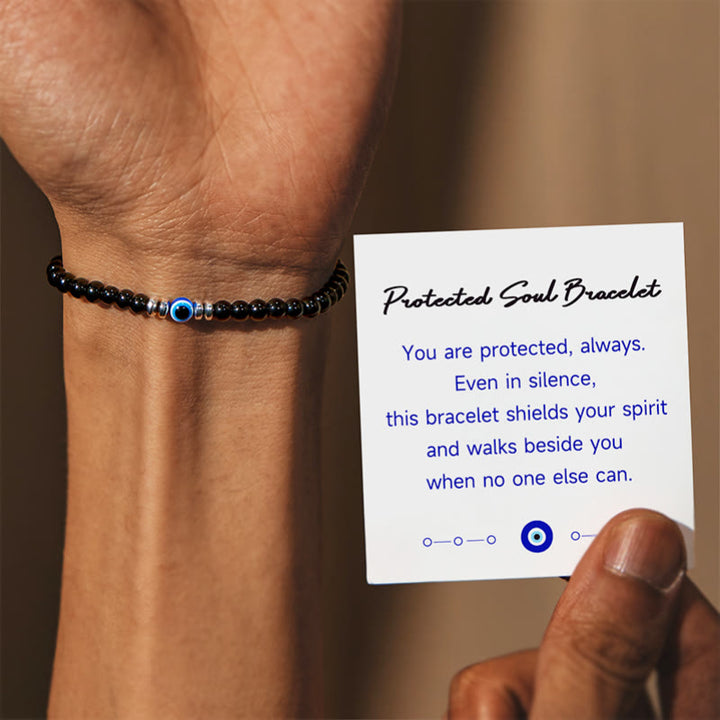 Bracelet Olivenorma « Âme protégée » en obsidienne contre le mauvais œil
