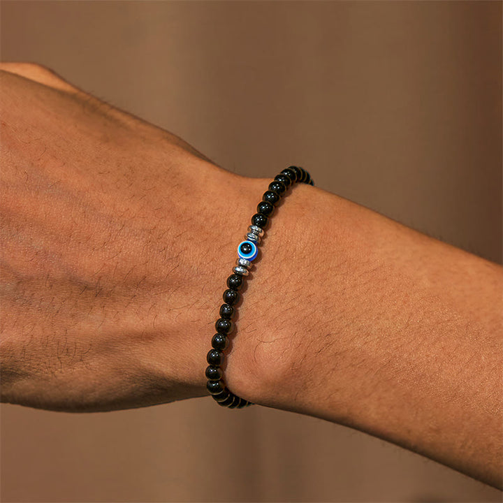 Bracelet Olivenorma « Âme protégée » en obsidienne contre le mauvais œil