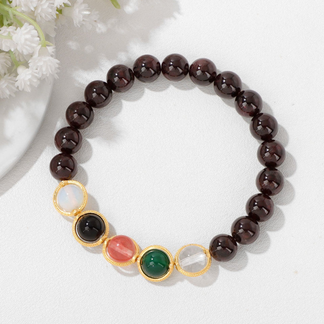 Bracelet Olivenorma en perles de grenat de 8 mm - image 15