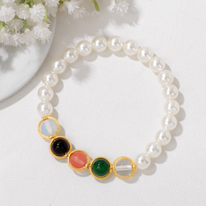 Bracelet Olivenorma en perles de grenat de 8 mm - image 4