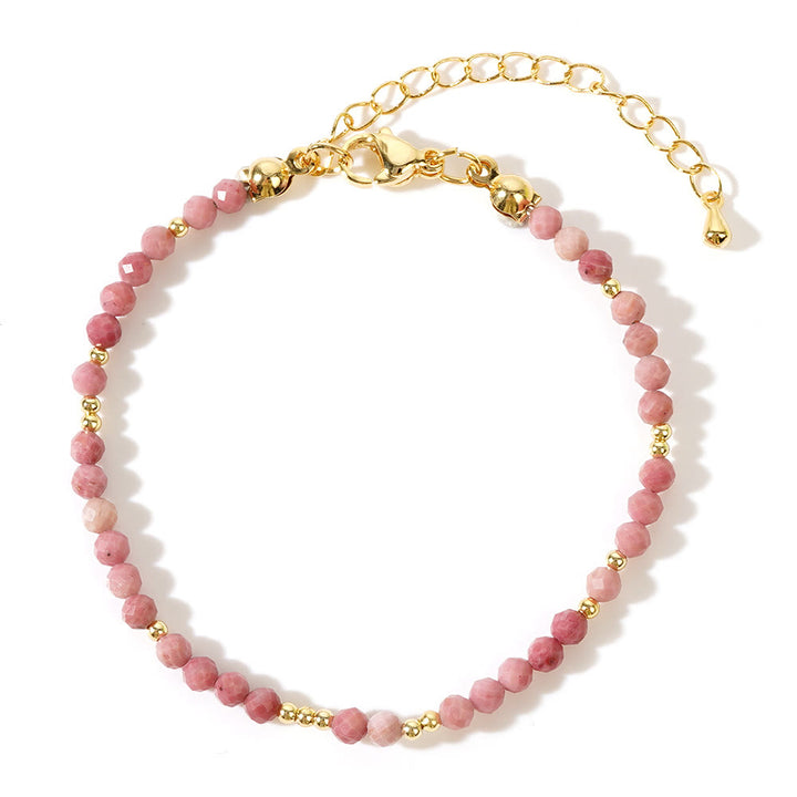 Bracelet ajustable Olivenorma en mini perles à facettes et pierres précieuses naturelles - image 17