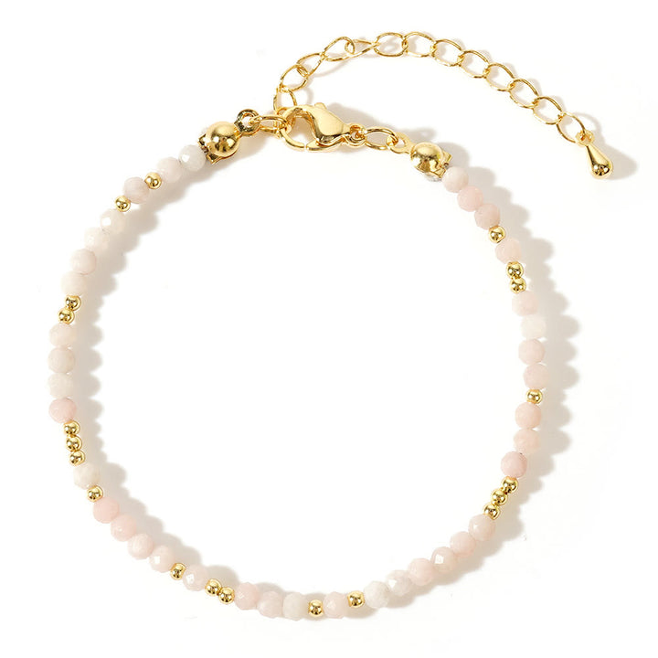 Bracelet ajustable Olivenorma en mini perles à facettes et pierres précieuses naturelles - image 23