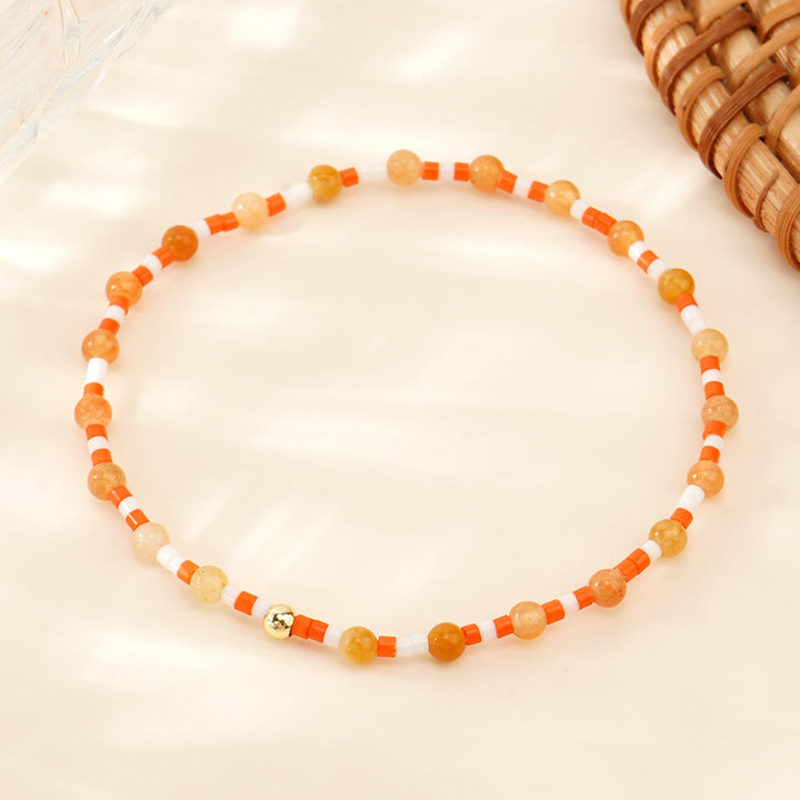 Bracelet élastique extensible Olivenorma Mini Beads Gemstone - Pierre du Soleil - image 6