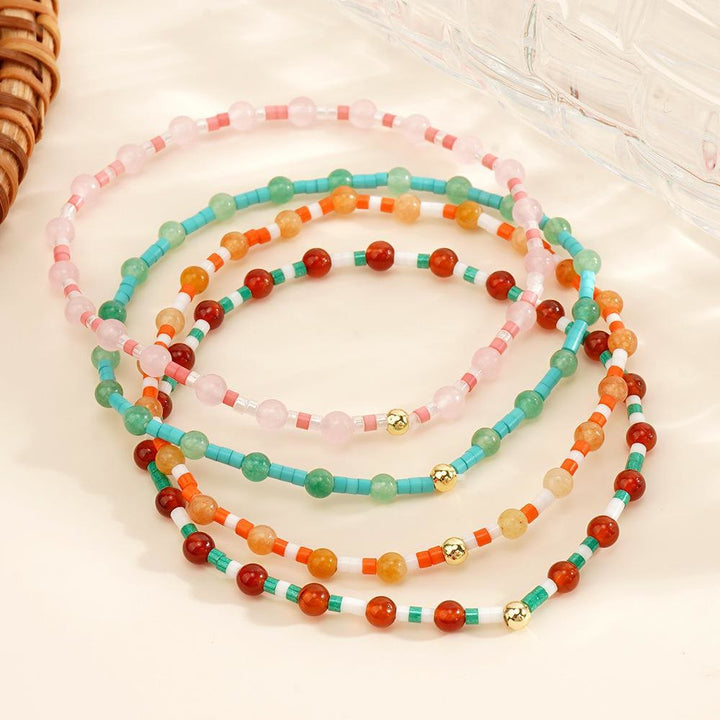 Bracelet élastique extensible Olivenorma Mini Beads Gemstone - image 1