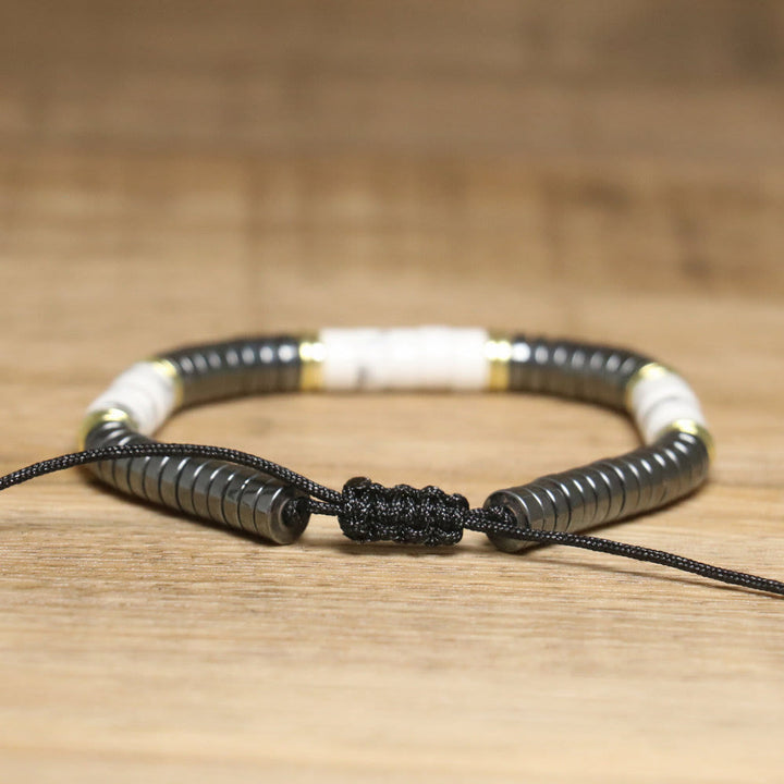Bracelet tressé réglable en perles de cristal naturel Olivenorma - image 18