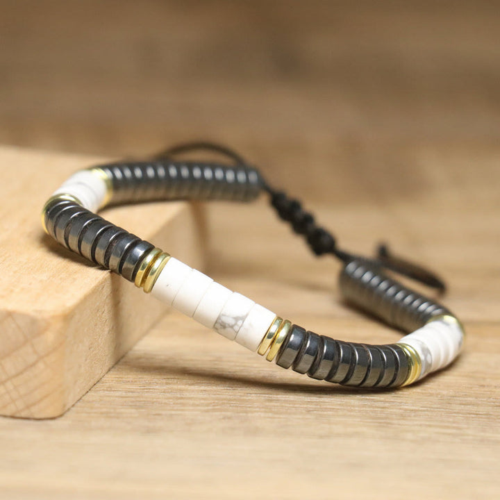 Bracelet tressé réglable en perles de cristal naturel Olivenorma - image 19