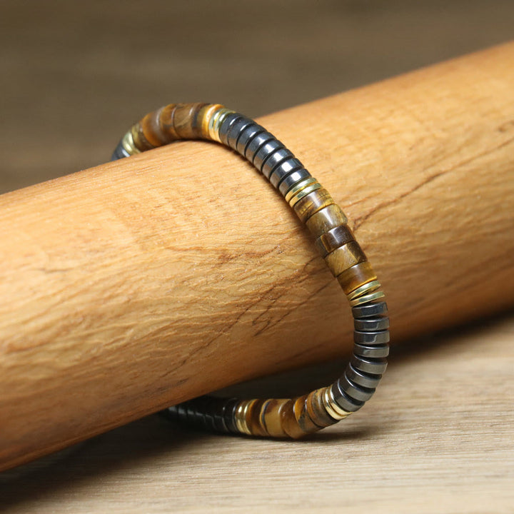 Bracelet tressé réglable en perles de cristal naturel Olivenorma - image 6