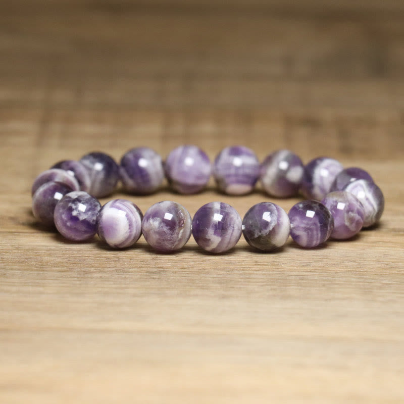 Bracelet élastique ajustable Olivenorma en améthyste fantaisie 10 mm - Améthyste - image 1