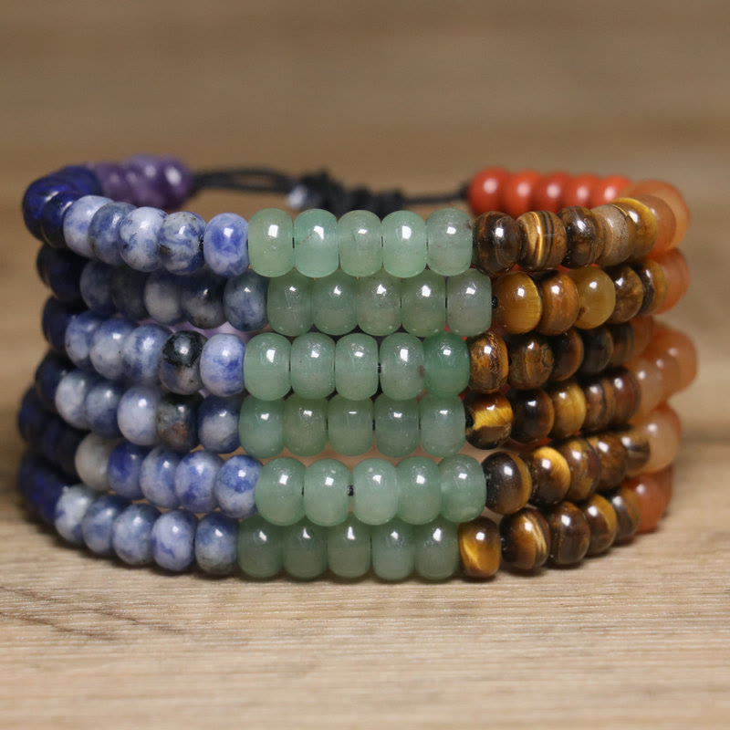 Bracelet tressé réglable en pierre de chakra en cristal naturel Olivenorma - image 4