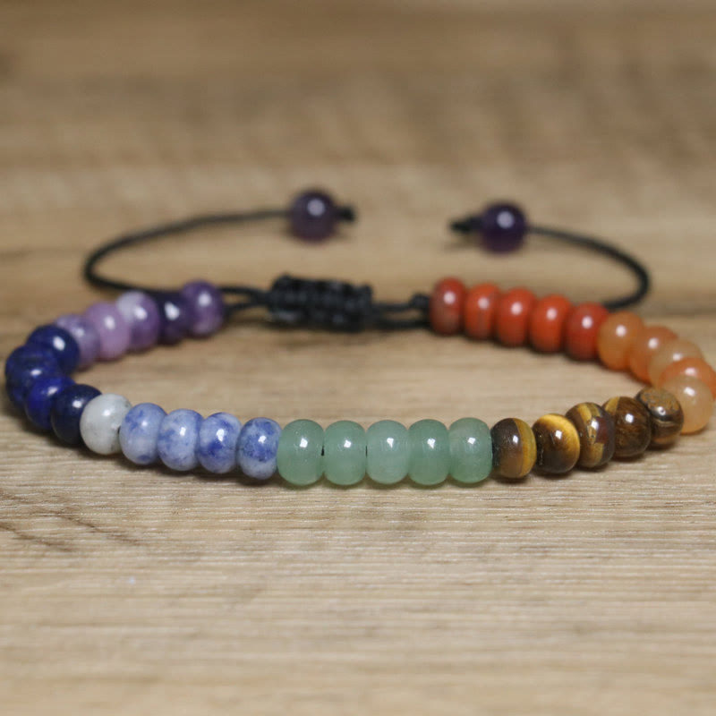 Bracelet tressé réglable en pierre de chakra en cristal naturel Olivenorma - Pierre de chakra - image 1