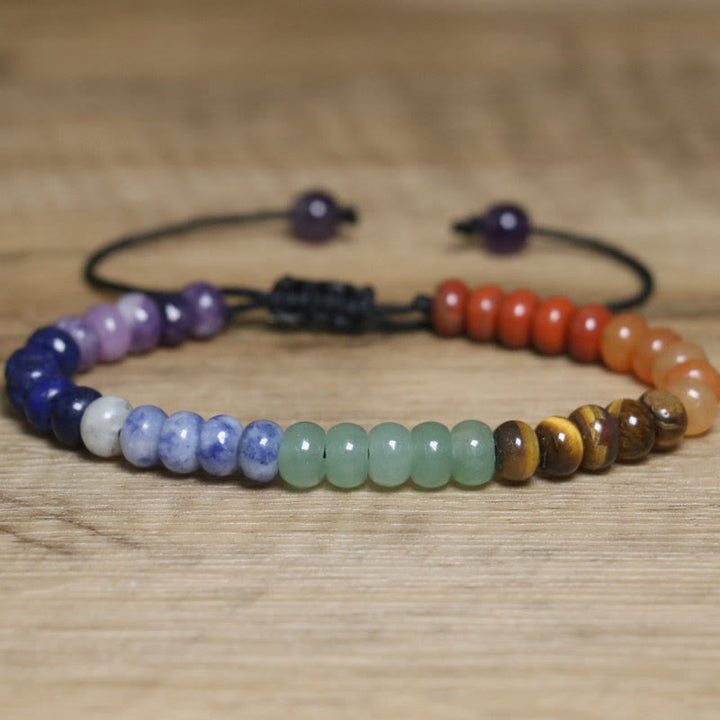 Bracelet tressé réglable en pierre de chakra en cristal naturel Olivenorma - Pierre de chakra - image 1