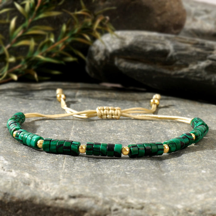 Bracelet réglable Olivenorma en perles de cristal naturel avec mini pierres précieuses de 3 mm - image 6