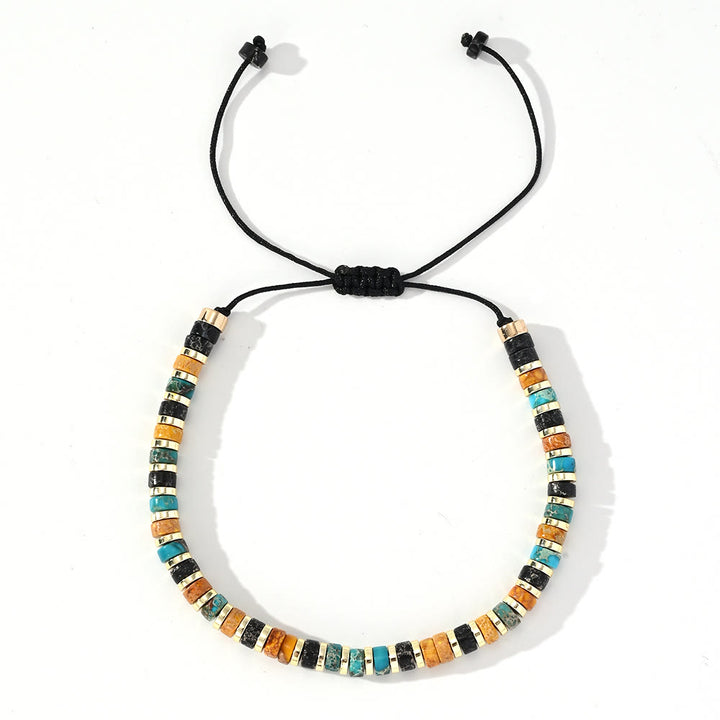 Bracelet tendance en perles d'hématite et mini perles Olivenorma - Pierre de l'Empereur + Hématite - image 12