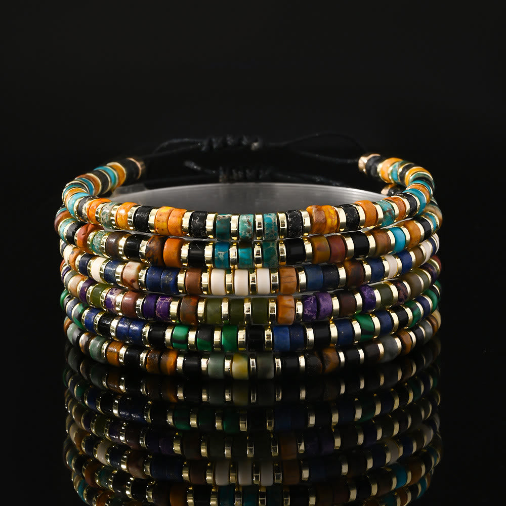 Bracelet tendance en perles d'hématite et mini perles Olivenorma - image 22