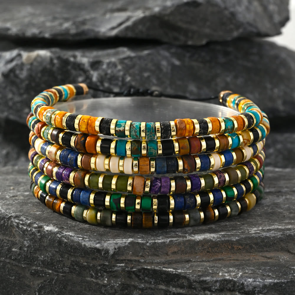 Bracelet tendance en perles d'hématite et mini perles Olivenorma - image 1