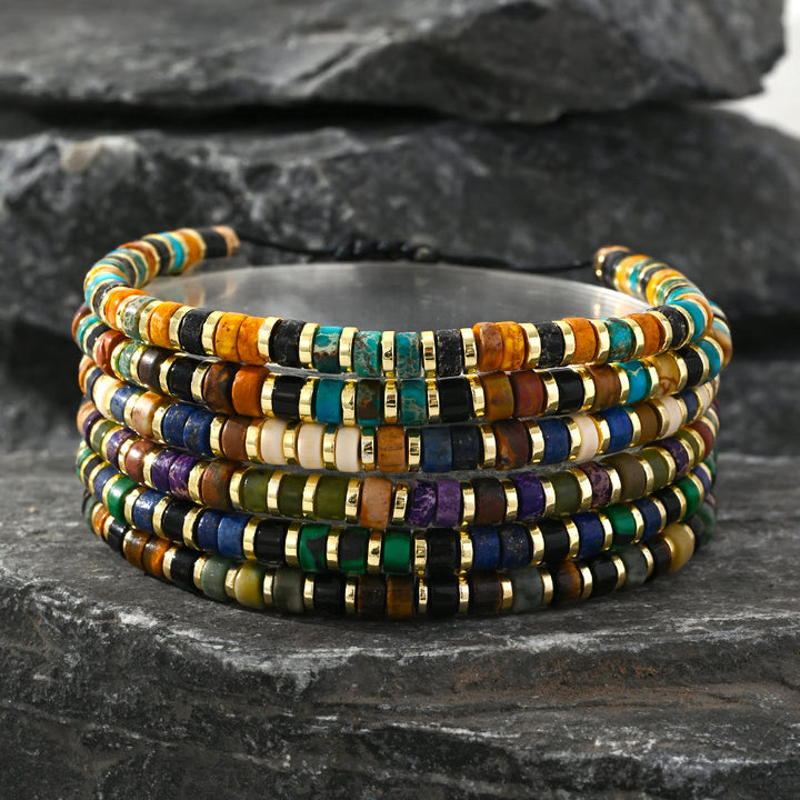 Bracelet tendance en perles d'hématite et mini perles Olivenorma - image 1