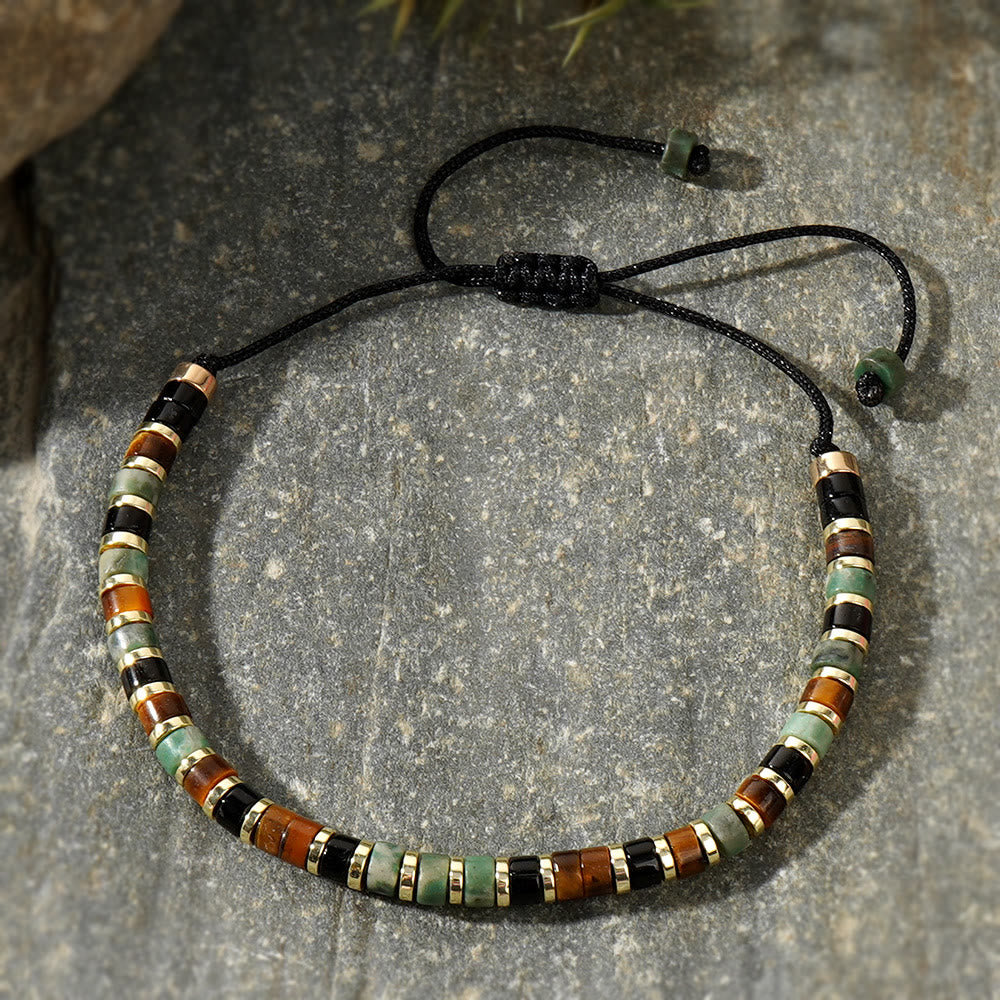 Bracelet tendance en perles d'hématite et mini perles Olivenorma - image 19