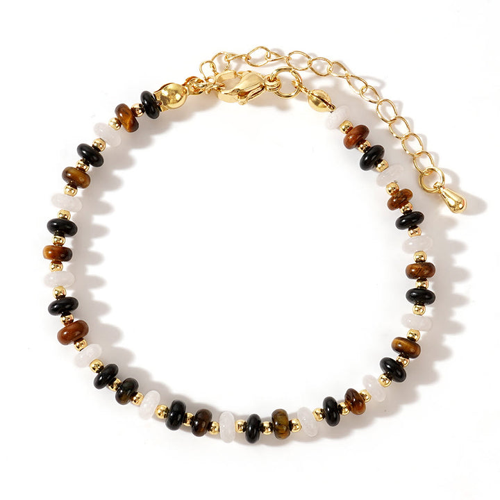 Bracelet réglable en perles de cristal naturel style bohème Olivenorma - image 5